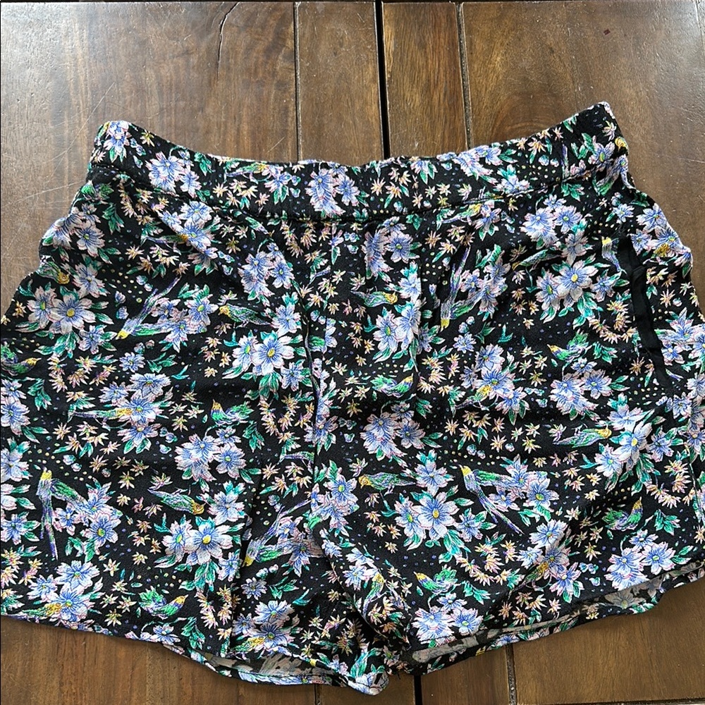 Floral Black Women's Shorts